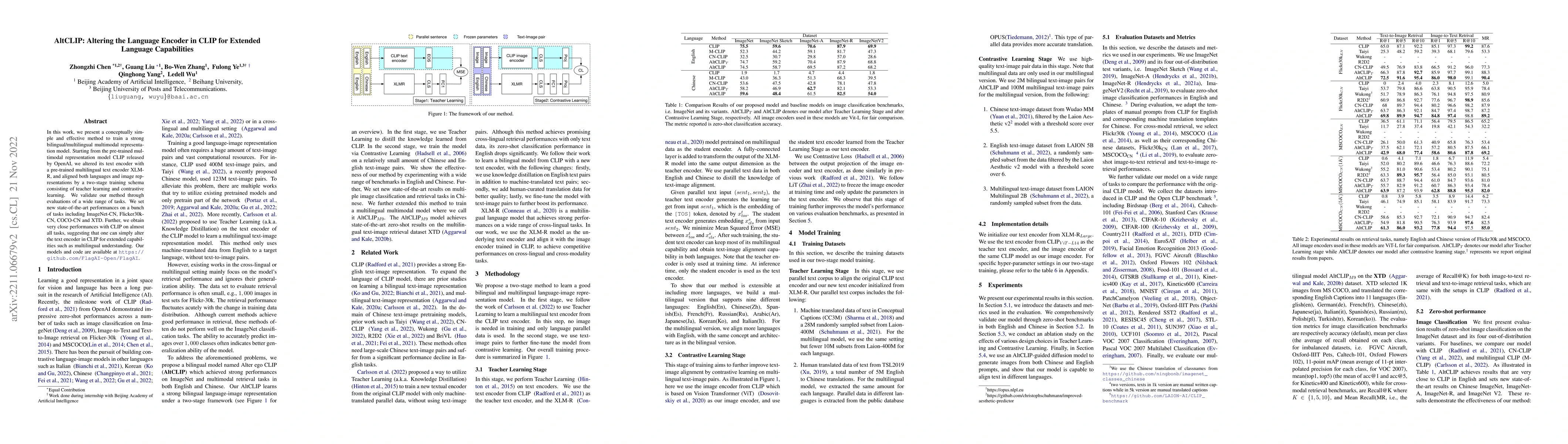 Thumbnail for AltCLIP: Altering the Language Encoder in CLIP for Extended Language
  Capabilities