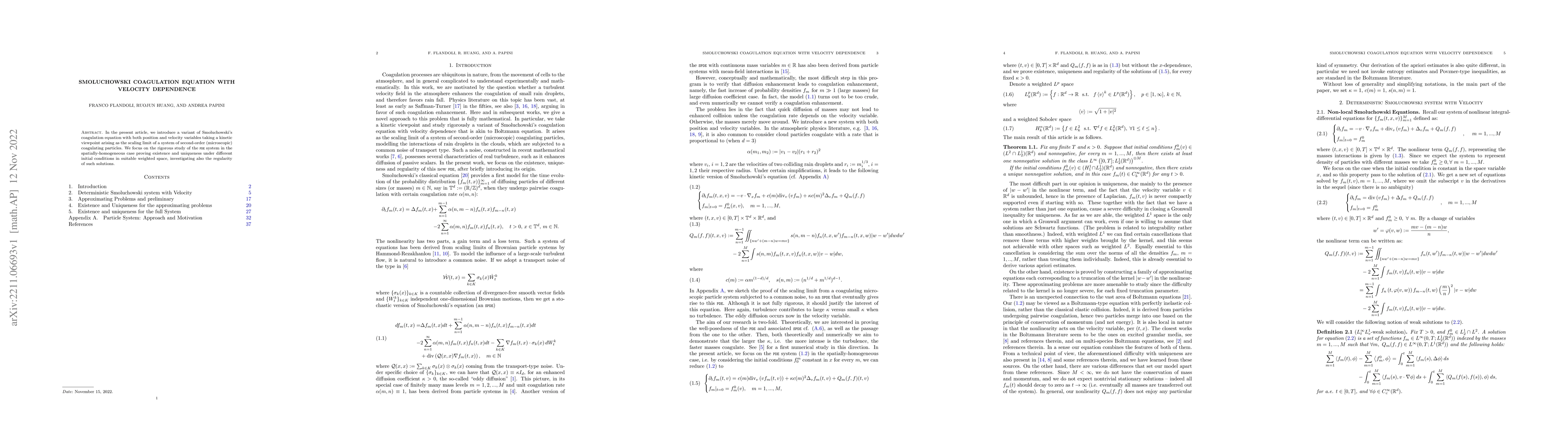 Thumbnail for Smoluchowski coagulation equation with velocity dependence