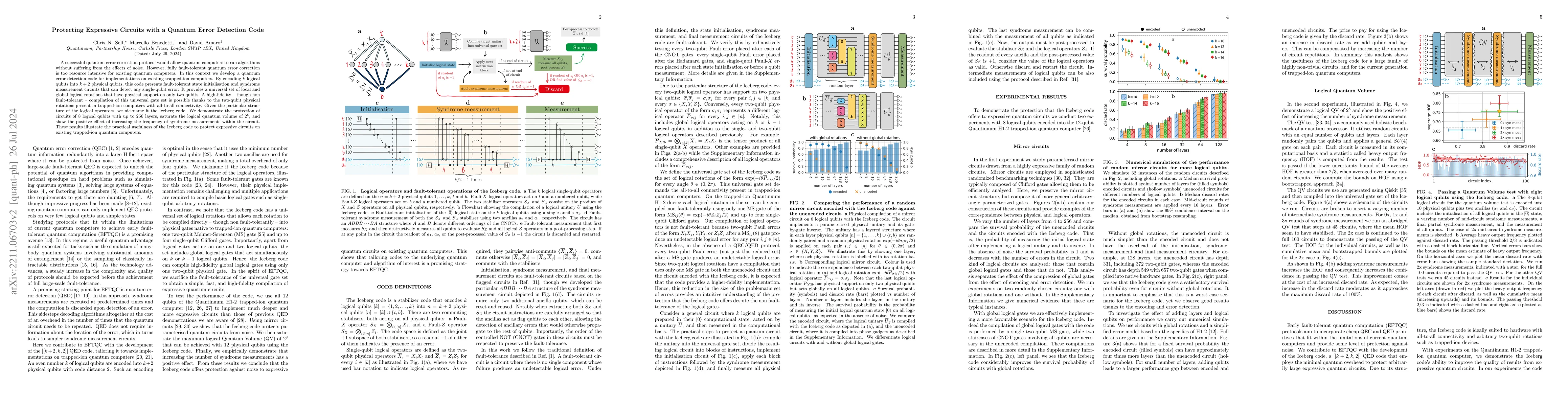 Thumbnail for Protecting Expressive Circuits with a Quantum Error Detection Code