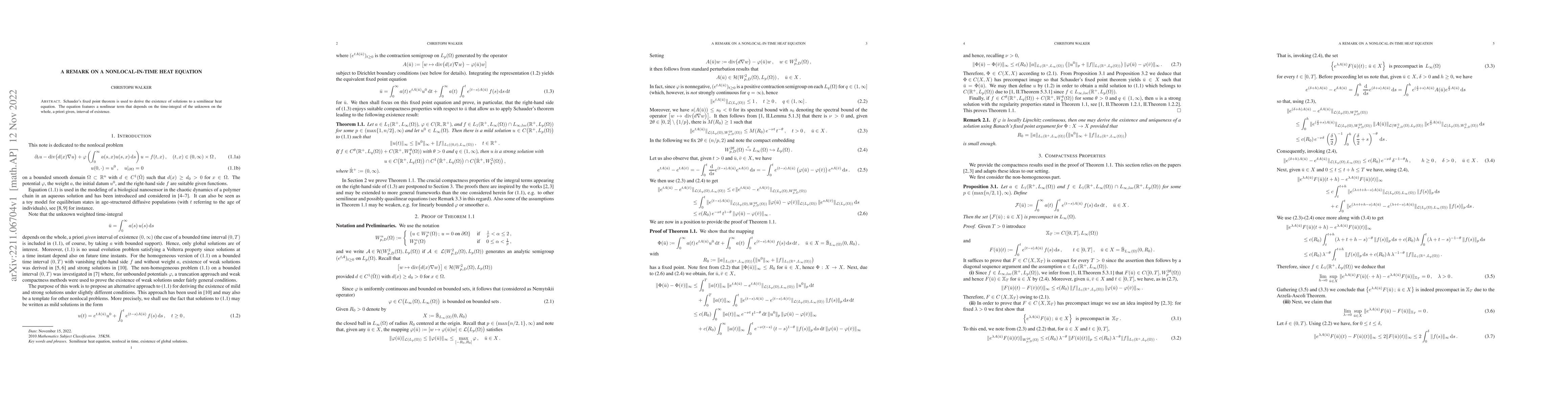 Thumbnail for A Remark on a Nonlocal-in-Time Heat Equation