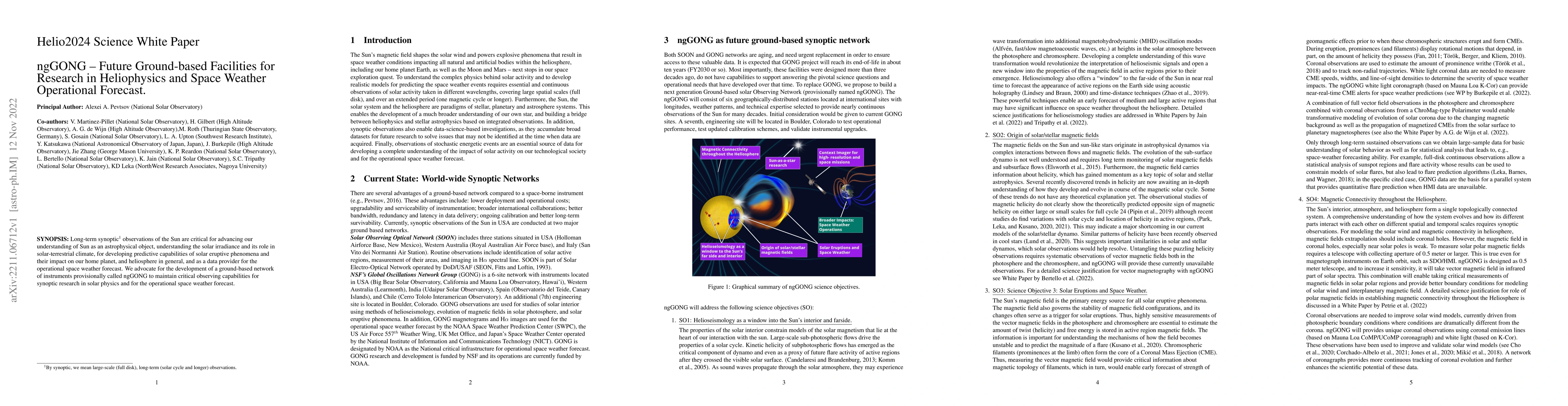 Thumbnail for Helio2024 Science White Paper: ngGONG -- Future Ground-based Facilities
  for Research in Heliophysics and Space Weather Operational Forecast