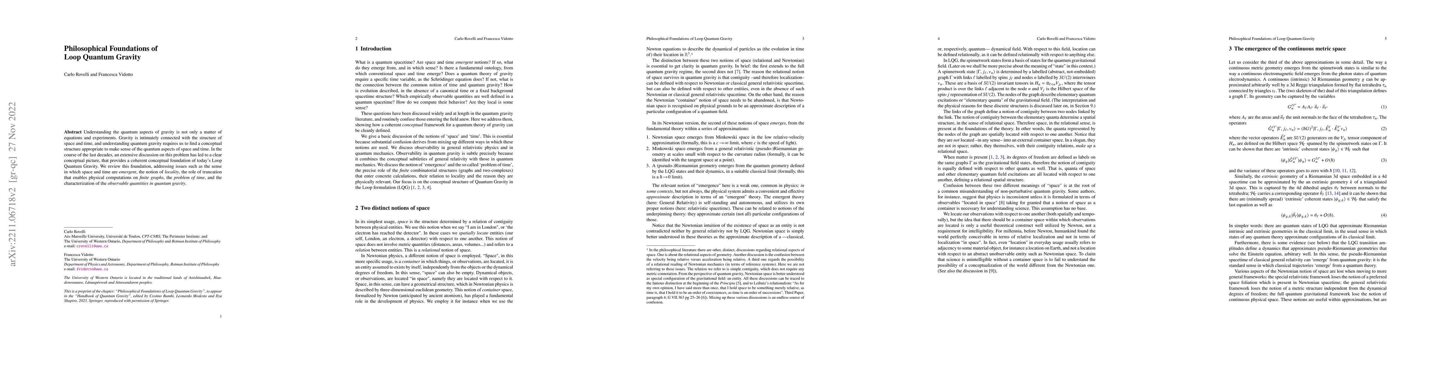 Thumbnail for Philosophical Foundations of Loop Quantum Gravity