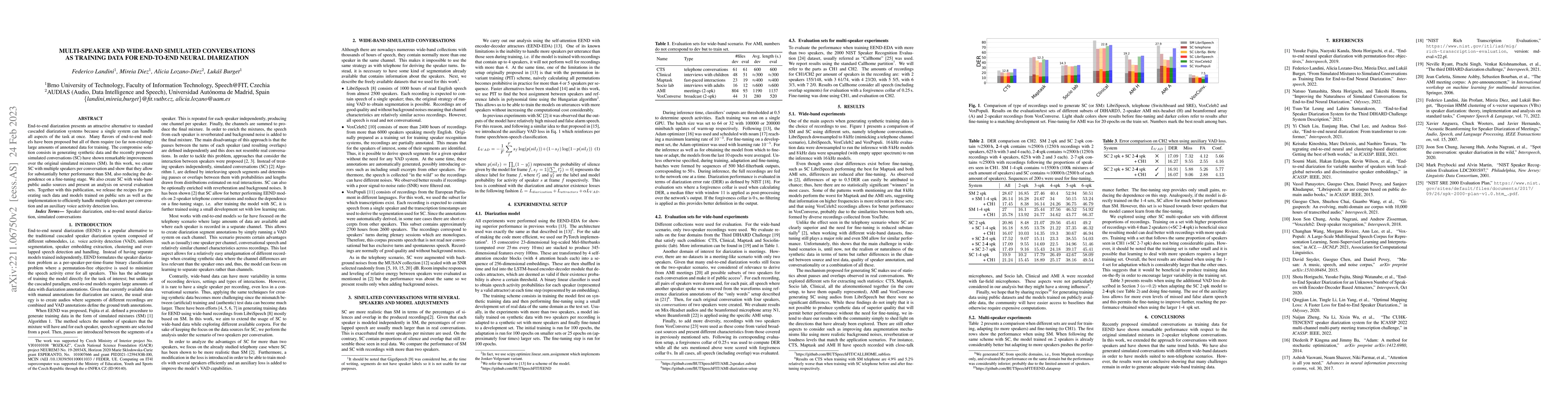 Thumbnail for Multi-Speaker and Wide-Band Simulated Conversations as Training Data for
  End-to-End Neural Diarization