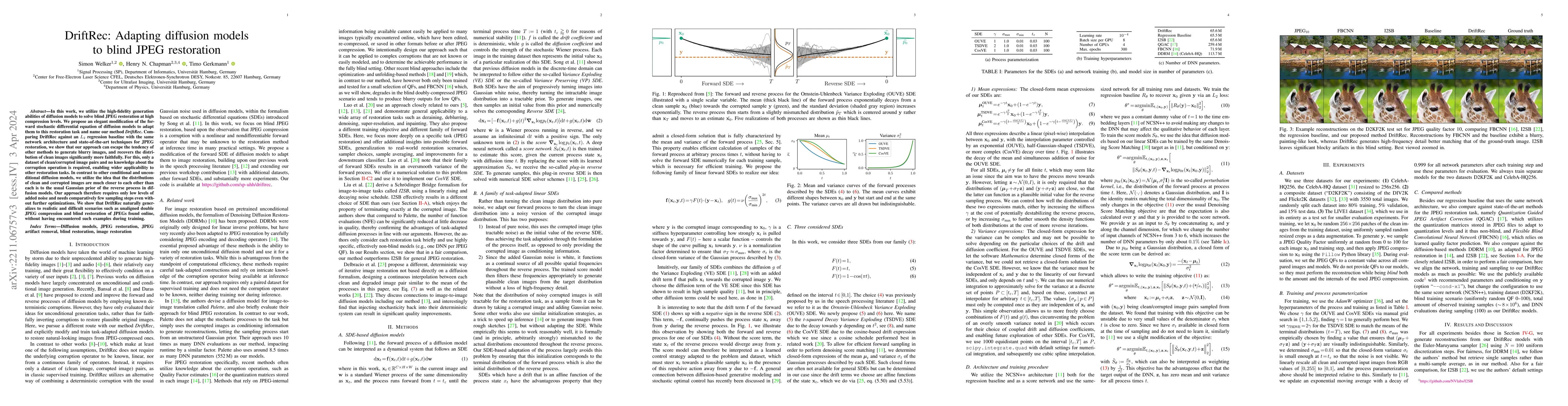 Thumbnail for DriftRec: Adapting diffusion models to blind JPEG restoration