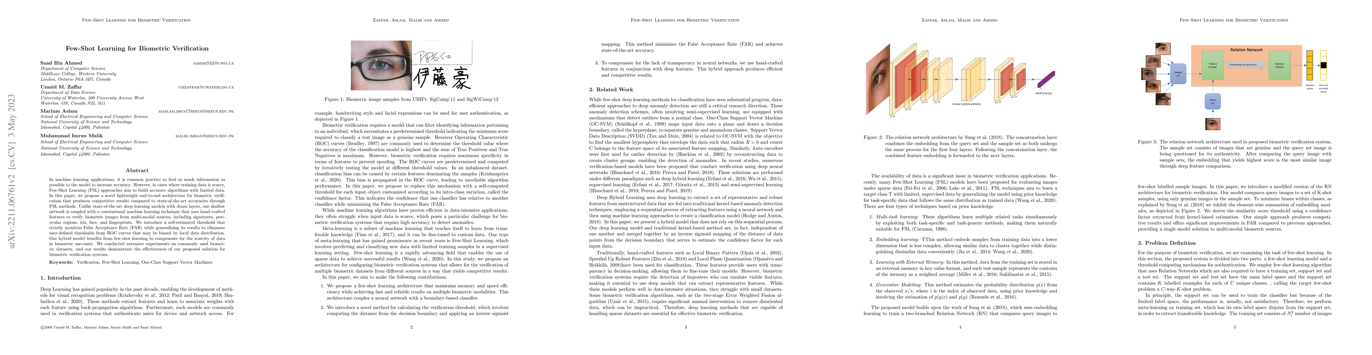 Thumbnail for Few-Shot Learning for Biometric Verification