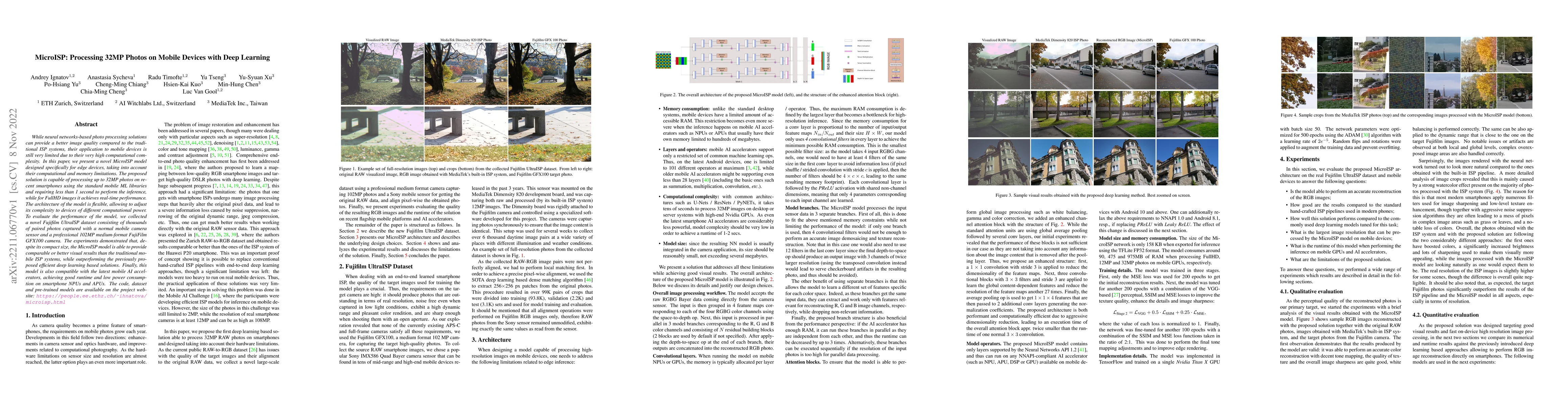Thumbnail for MicroISP: Processing 32MP Photos on Mobile Devices with Deep Learning