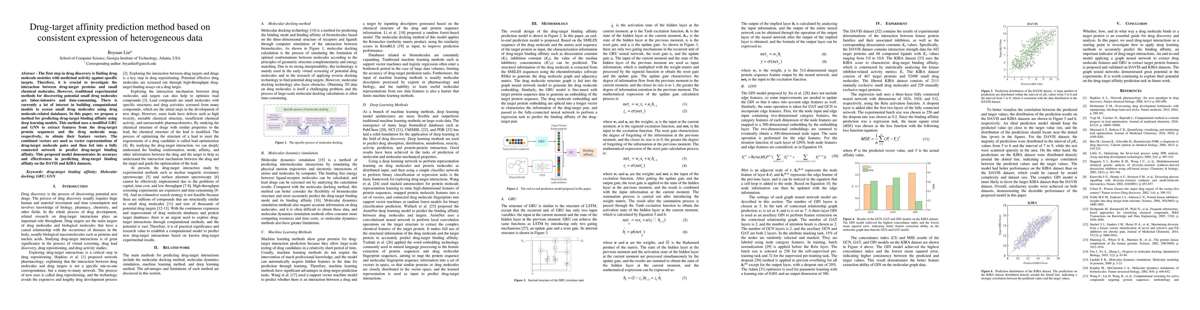 Thumbnail for Drug-target affinity prediction method based on consistent expression of
  heterogeneous data