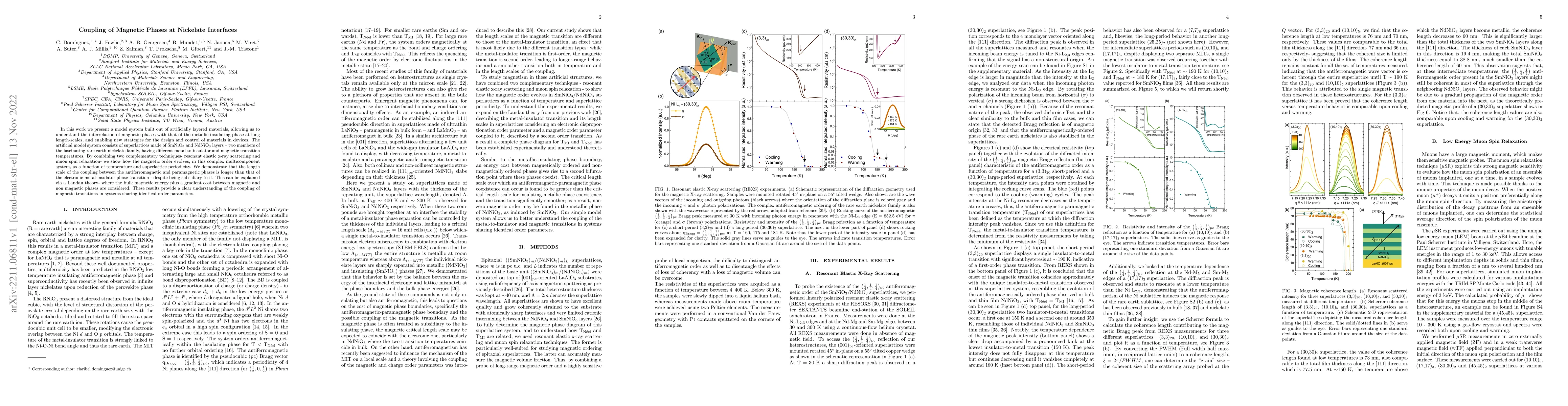 Thumbnail for Coupling of Magnetic Phases at Nickelate Interfaces