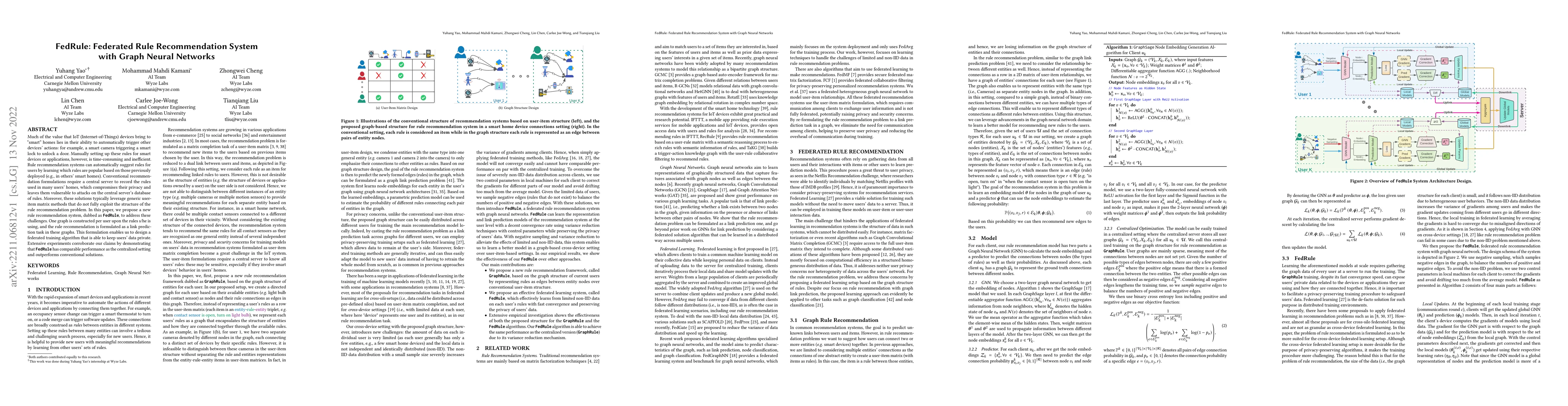Thumbnail for FedRule: Federated Rule Recommendation System with Graph Neural Networks