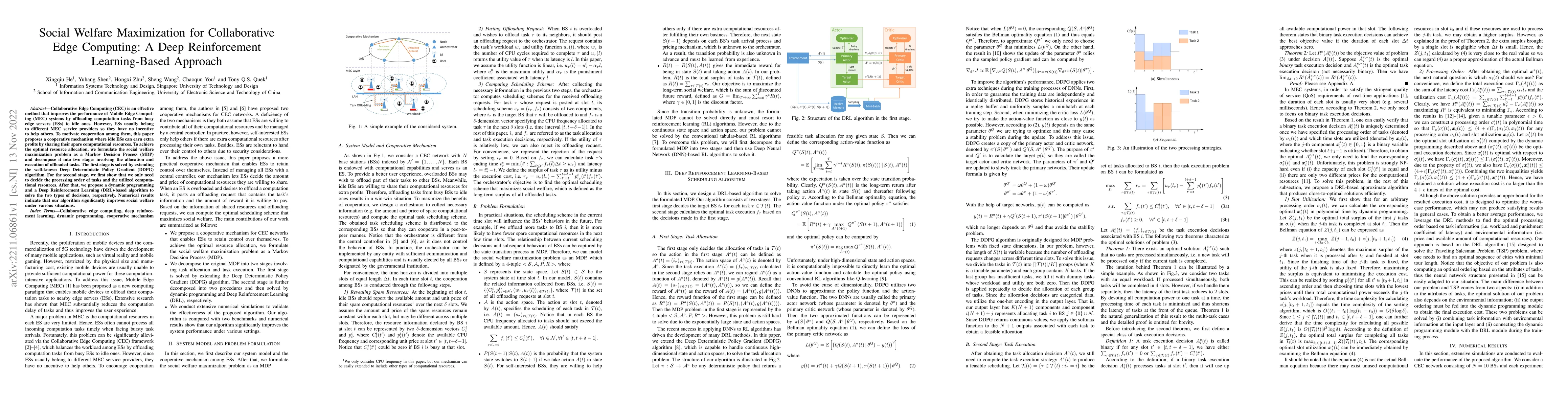 Thumbnail for Social Welfare Maximization for Collaborative Edge Computing: A Deep
  Reinforcement Learning-Based Approach