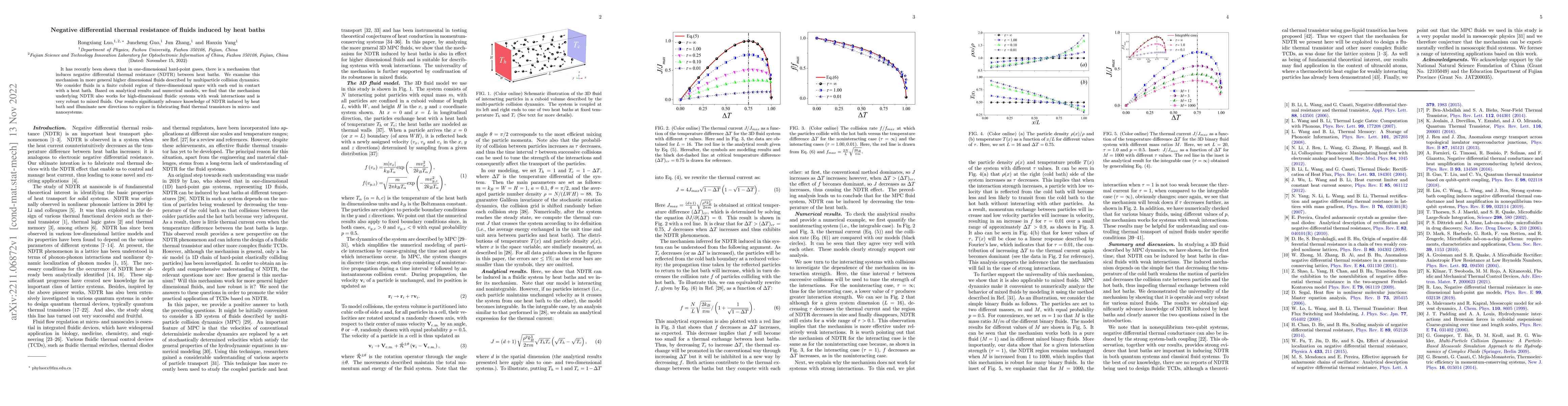 Thumbnail for Negative differential thermal resistance of fluids induced by heat baths