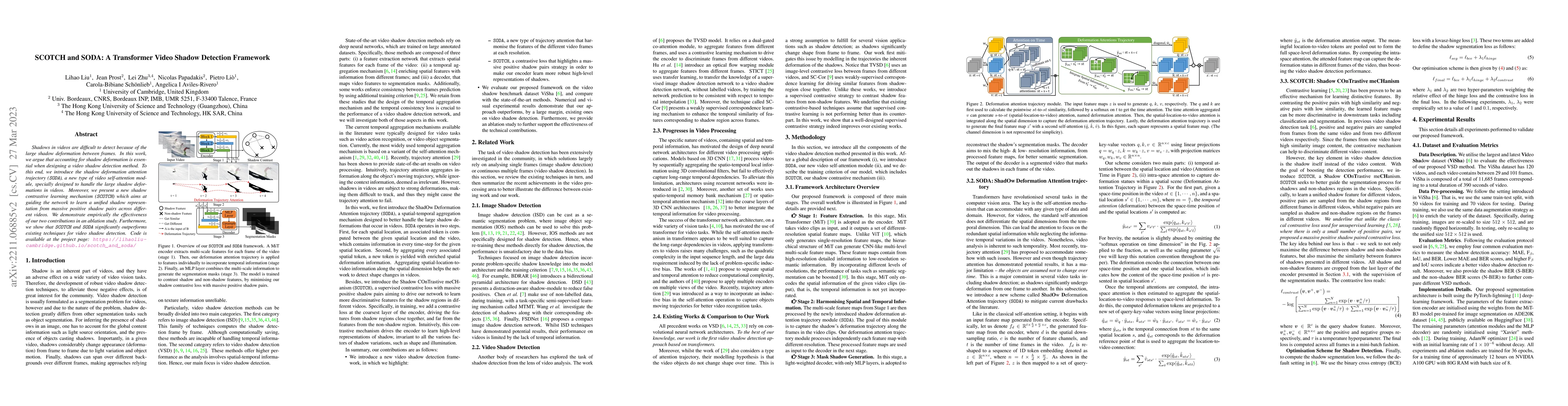 Thumbnail for SCOTCH and SODA: A Transformer Video Shadow Detection Framework