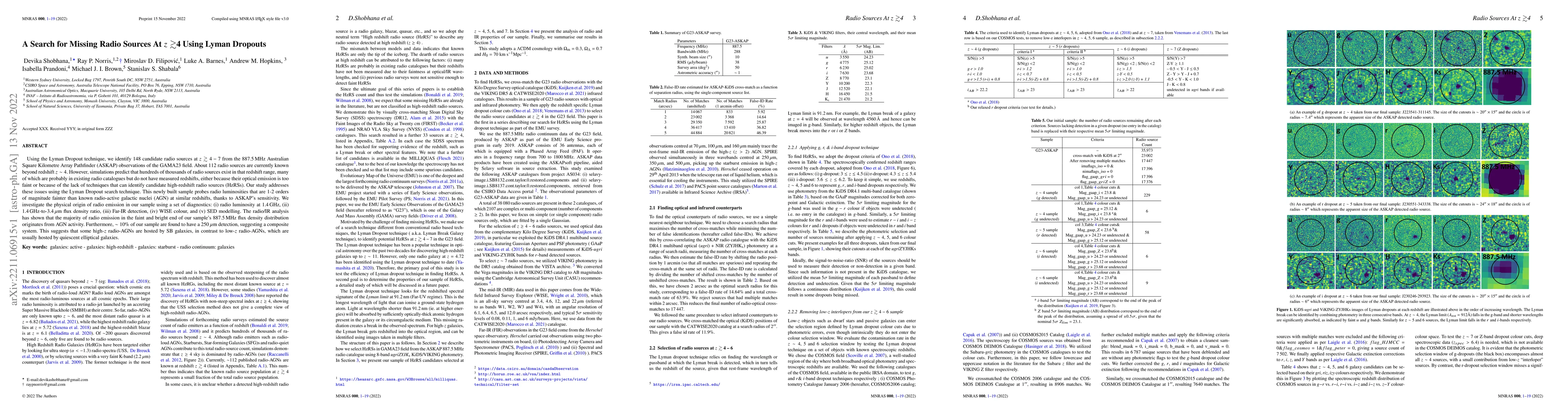 Thumbnail for A Search for Missing Radio Sources at $z\gtrsim4$ Using Lyman Dropouts