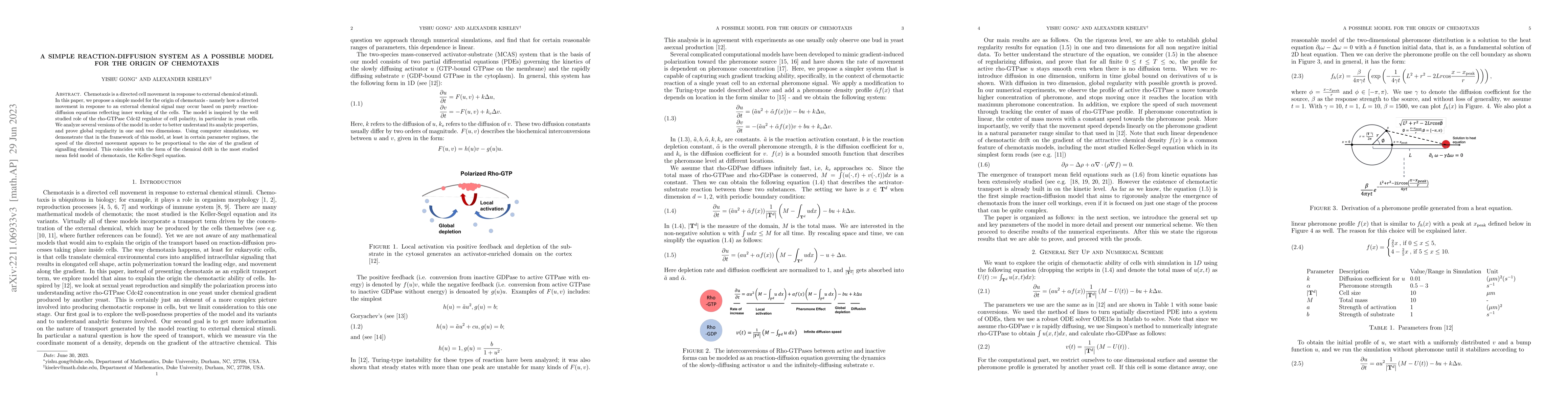 Thumbnail for A simple reaction-diffusion system as a possible model for the origin of
  chemotaxis