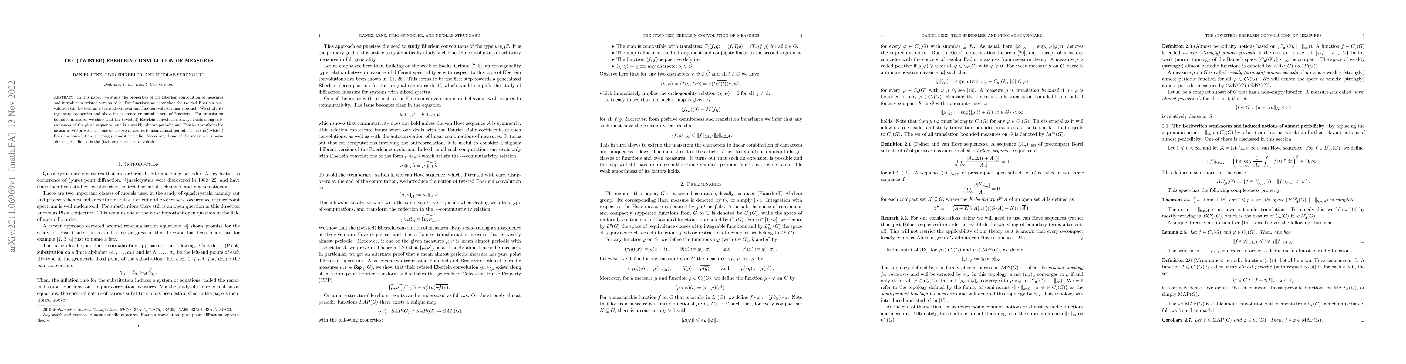 Thumbnail for The (twisted) Eberlein convolution of measures