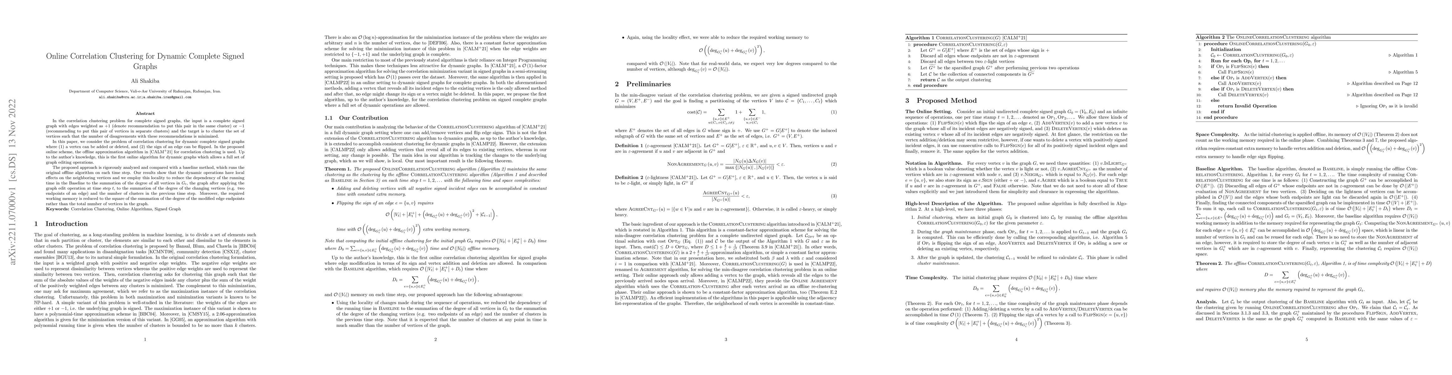 Thumbnail for Online Correlation Clustering for Dynamic Complete Signed Graphs