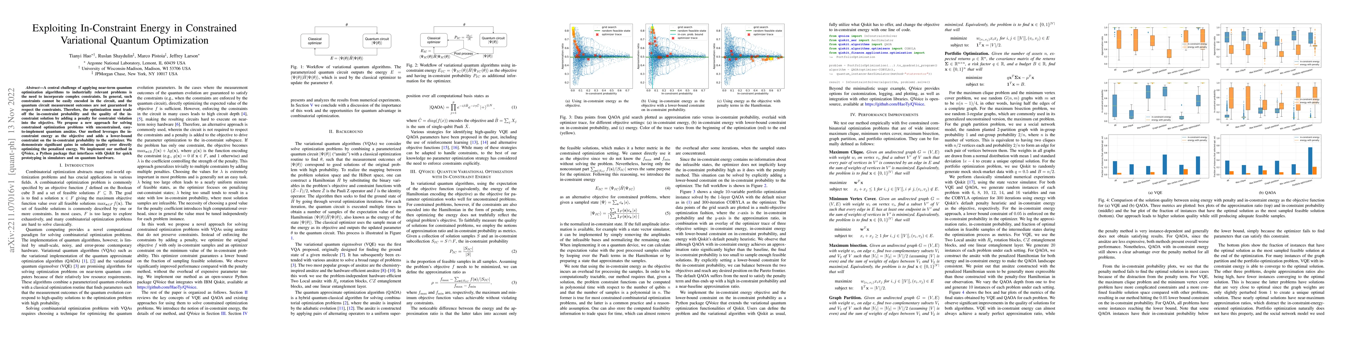Thumbnail for Exploiting In-Constraint Energy in Constrained Variational Quantum
  Optimization
