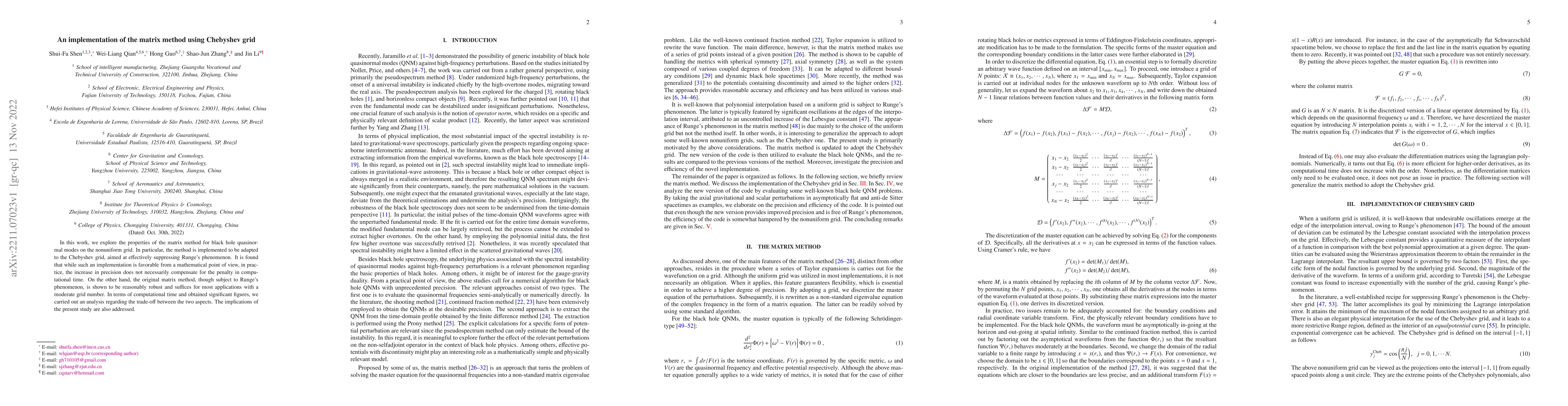 Thumbnail for An implementation of the matrix method using Chebyshev grid