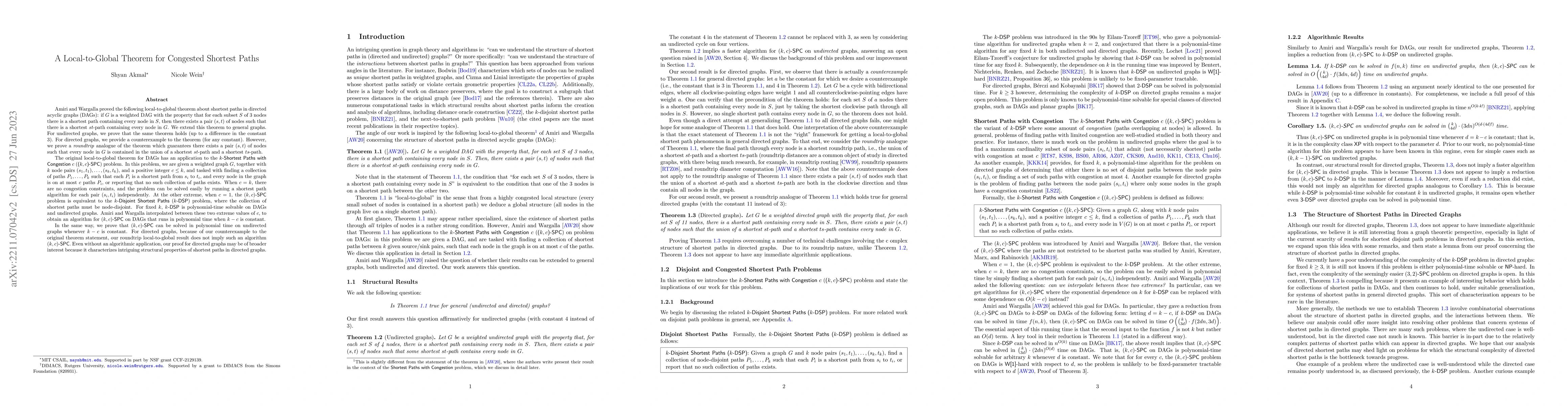 Thumbnail for A Local-to-Global Theorem for Congested Shortest Paths