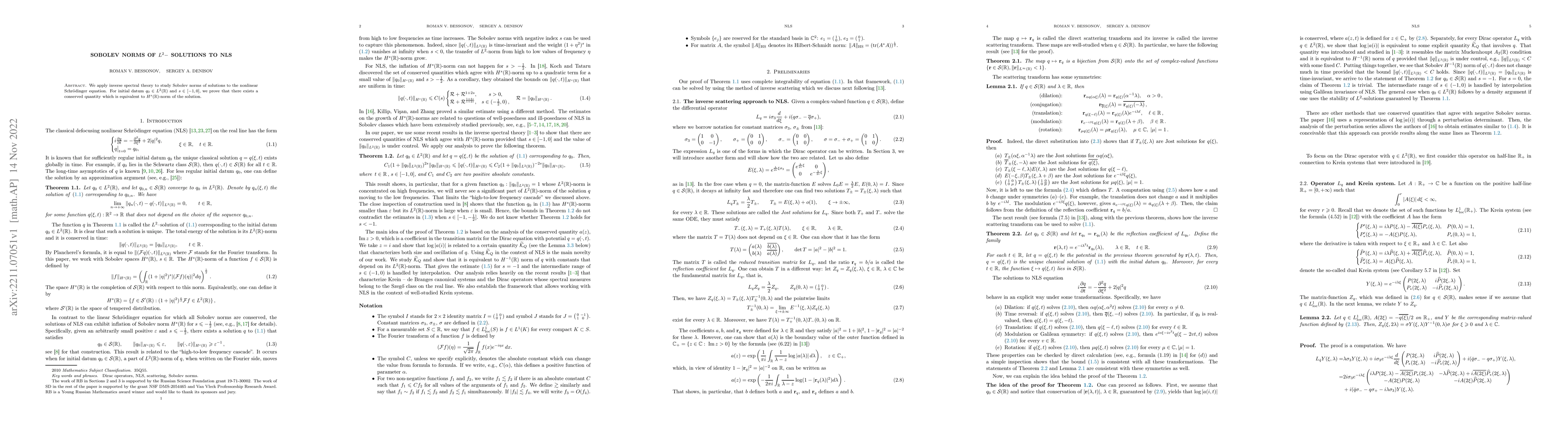 Thumbnail for Sobolev norms of $L^2$-solutions to NLS