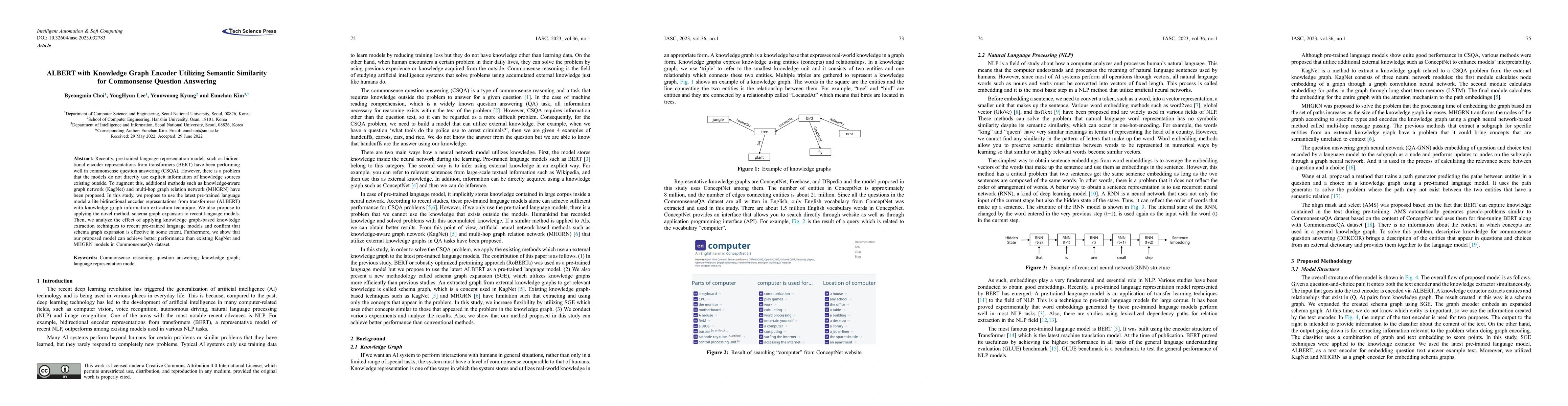 Thumbnail for ALBERT with Knowledge Graph Encoder Utilizing Semantic Similarity for
  Commonsense Question Answering