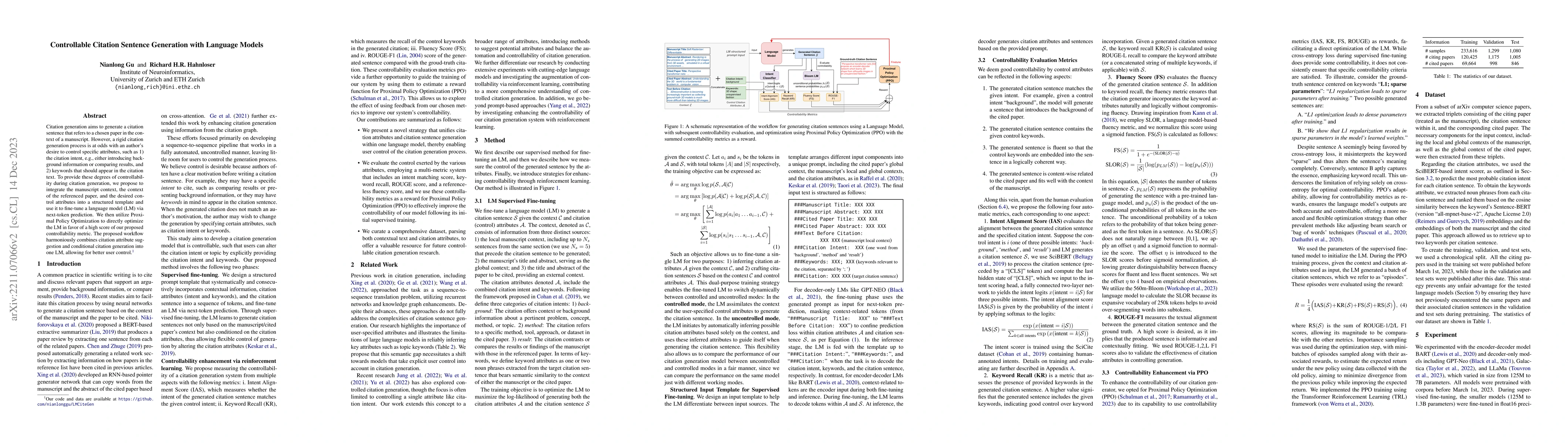 Thumbnail for Controllable Citation Sentence Generation with Language Models