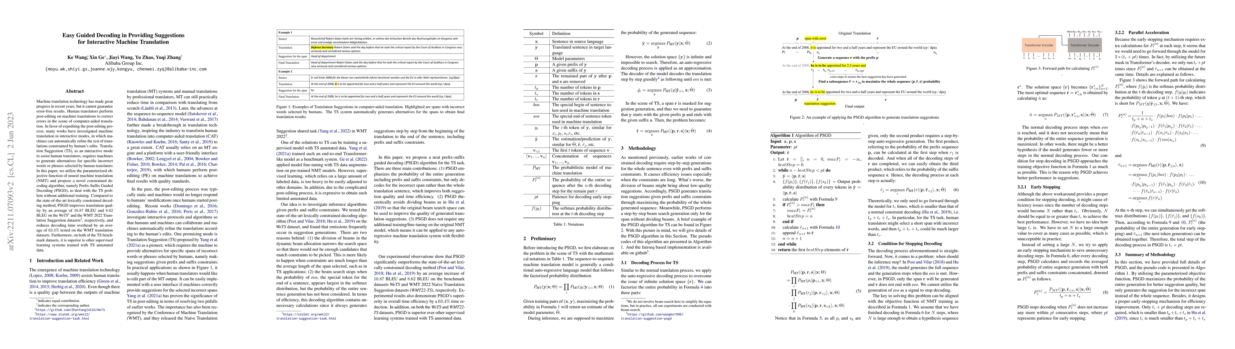 Thumbnail for Easy Guided Decoding in Providing Suggestions for Interactive Machine
  Translation