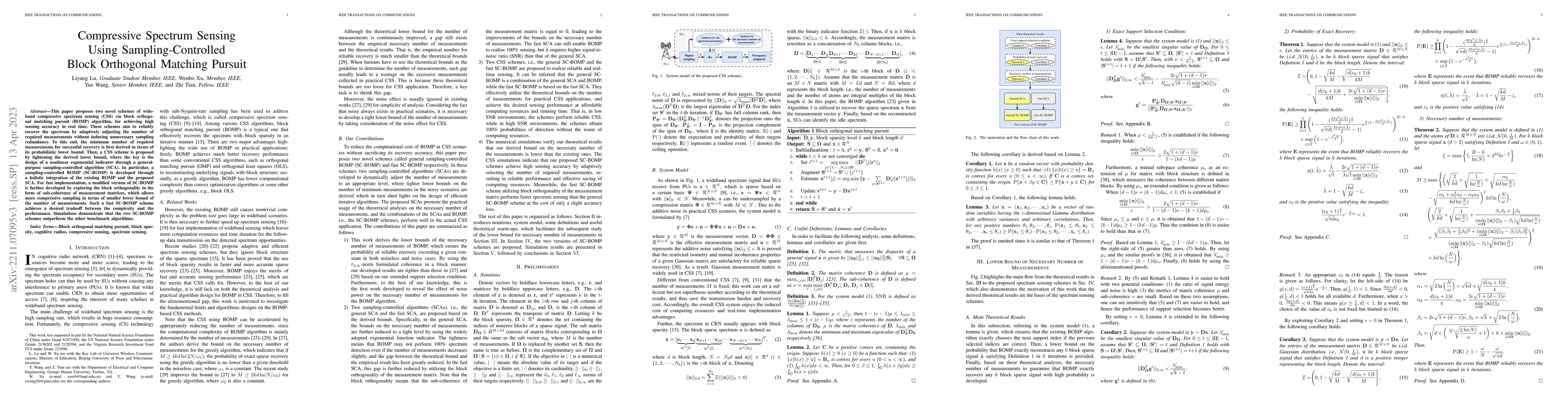 Thumbnail for Compressive Spectrum Sensing Using Sampling-Controlled Block Orthogonal
  Matching Pursuit