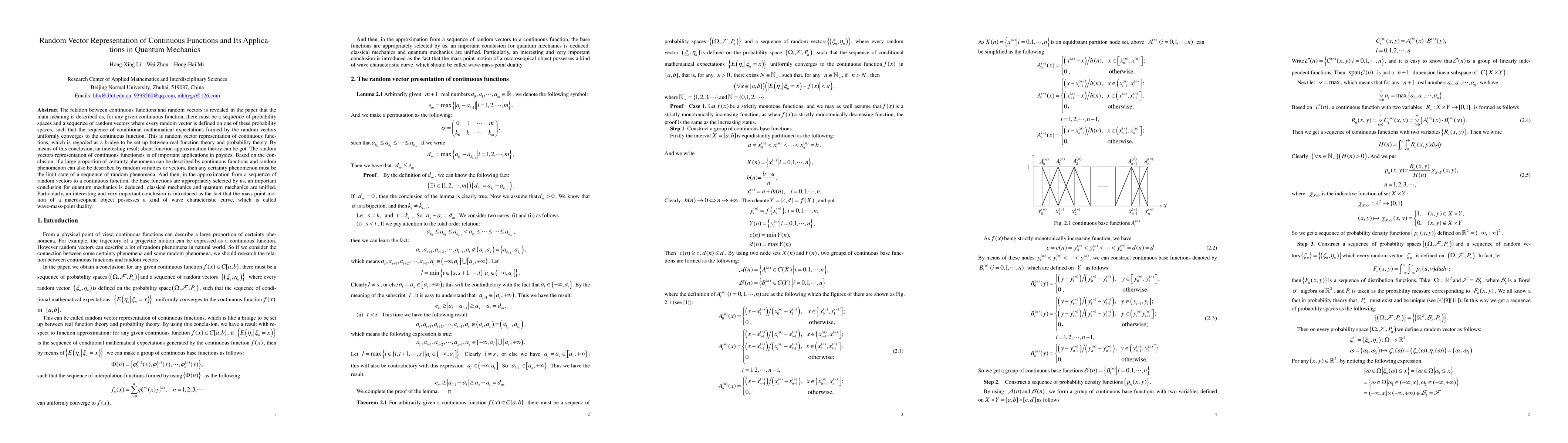 Thumbnail for Random Vector Representation of Continuous Functions and Its
  Applica-tions in Quantum Mechanics