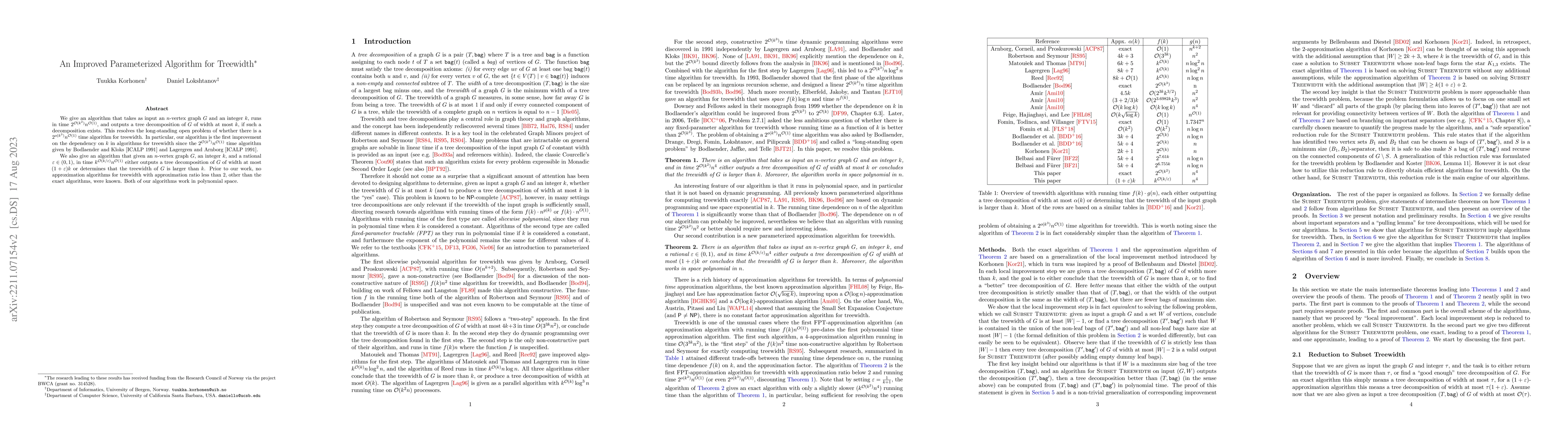 Thumbnail for An Improved Parameterized Algorithm for Treewidth