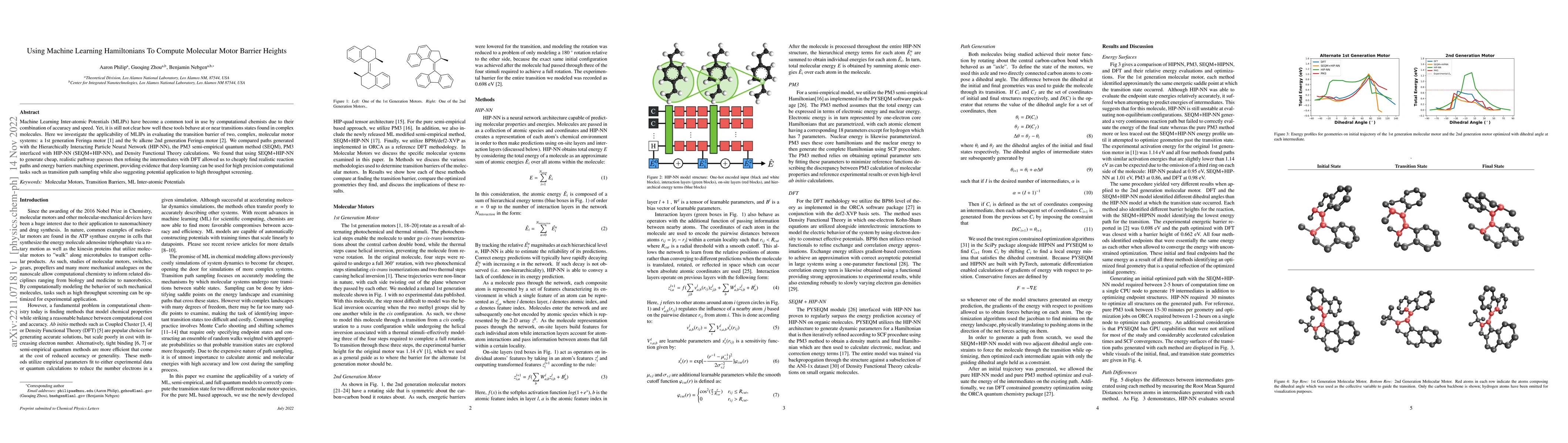 Thumbnail for Using Machine Learning Hamiltonians To Compute Molecular Motor Barrier
  Heights