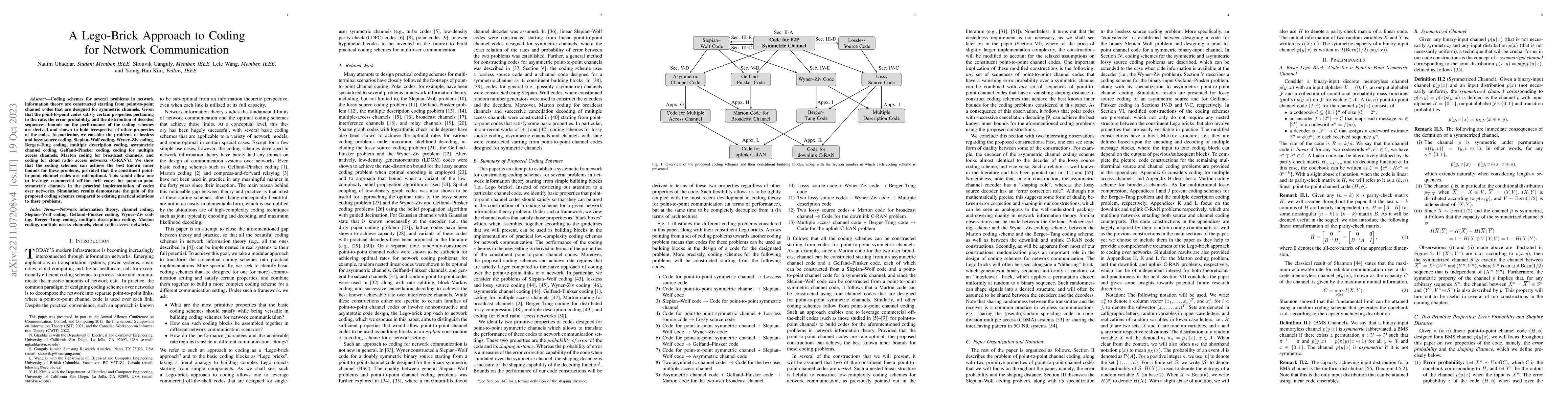 Thumbnail for A Lego-Brick Approach to Coding for Network Communication