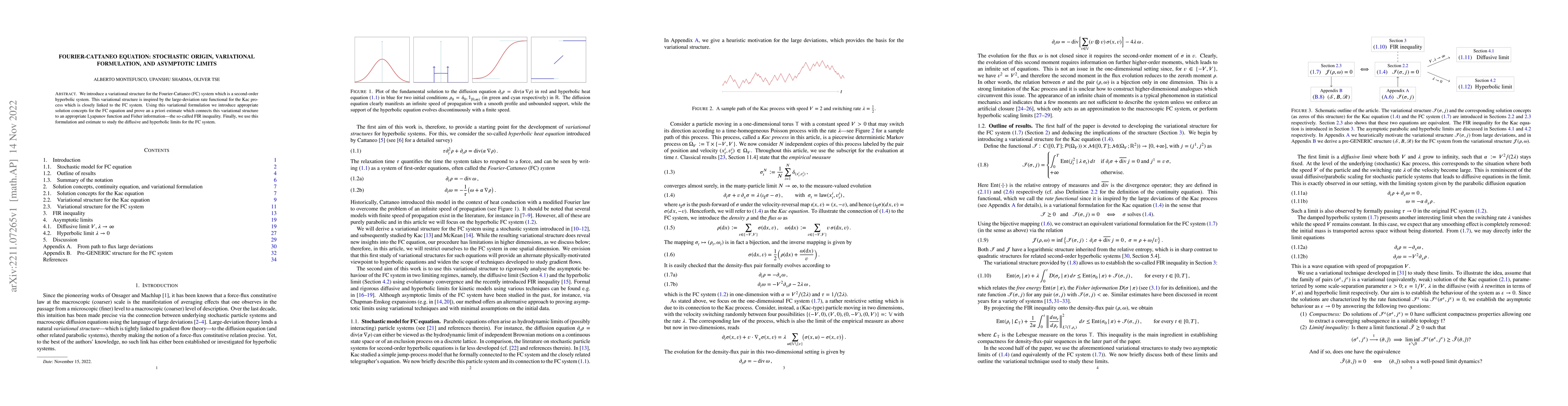 Thumbnail for Fourier-Cattaneo equation: stochastic origin, variational formulation,
  and asymptotic limits