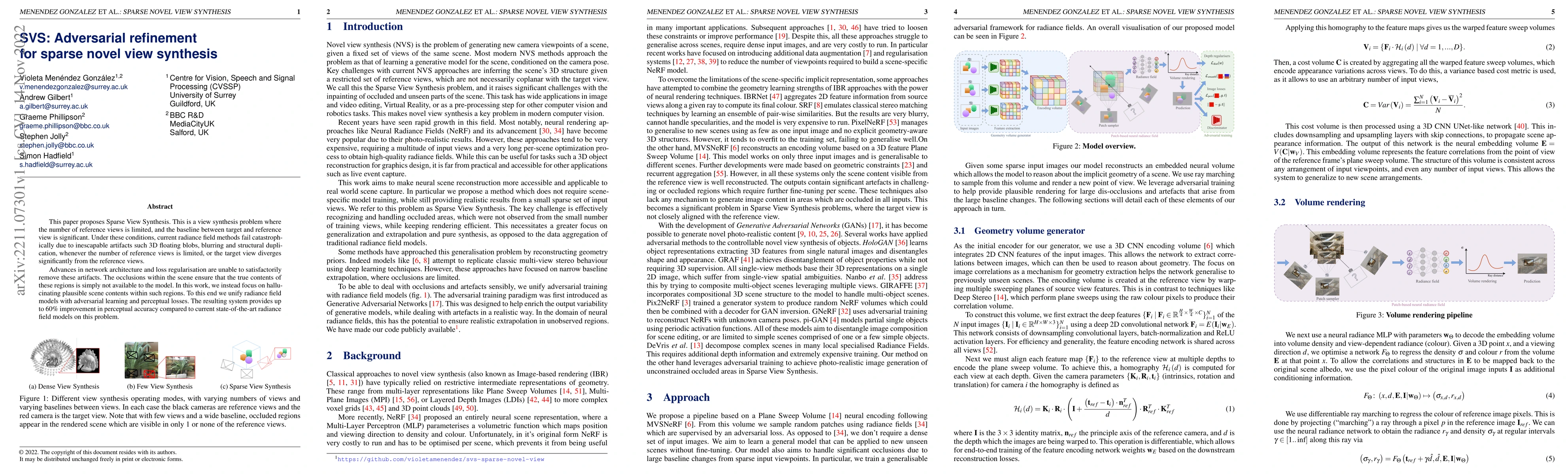 Thumbnail for SVS: Adversarial refinement for sparse novel view synthesis