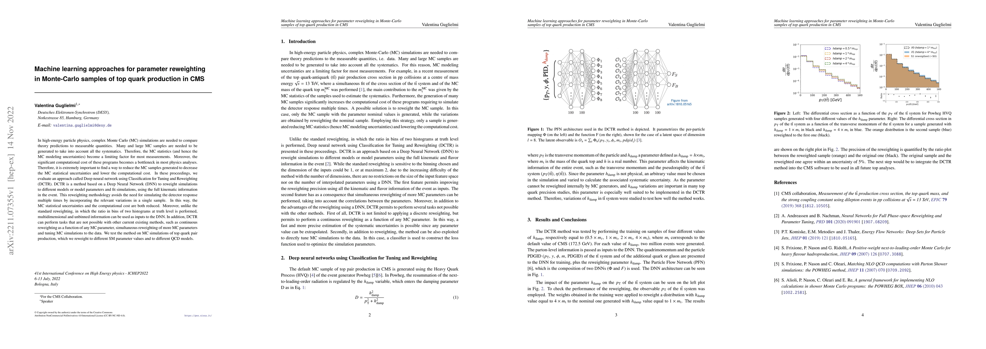 Thumbnail for Machine learning approaches for parameter reweighting in Monte-Carlo
  samples of top quark production in CMS