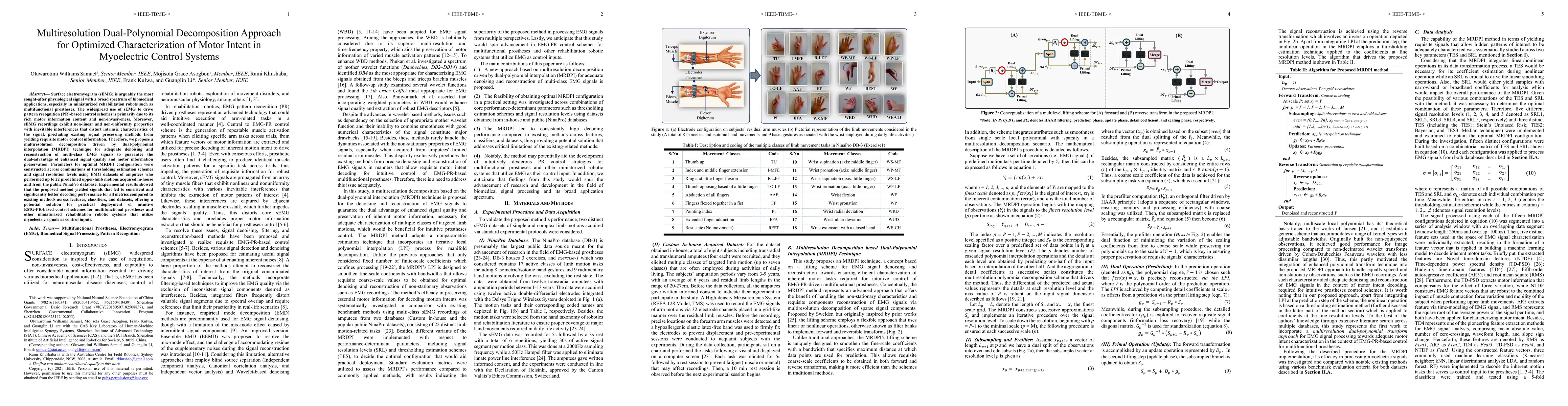 Thumbnail for Multiresolution Dual-Polynomial Decomposition Approach for Optimized
  Characterization of Motor Intent in Myoelectric Control Systems