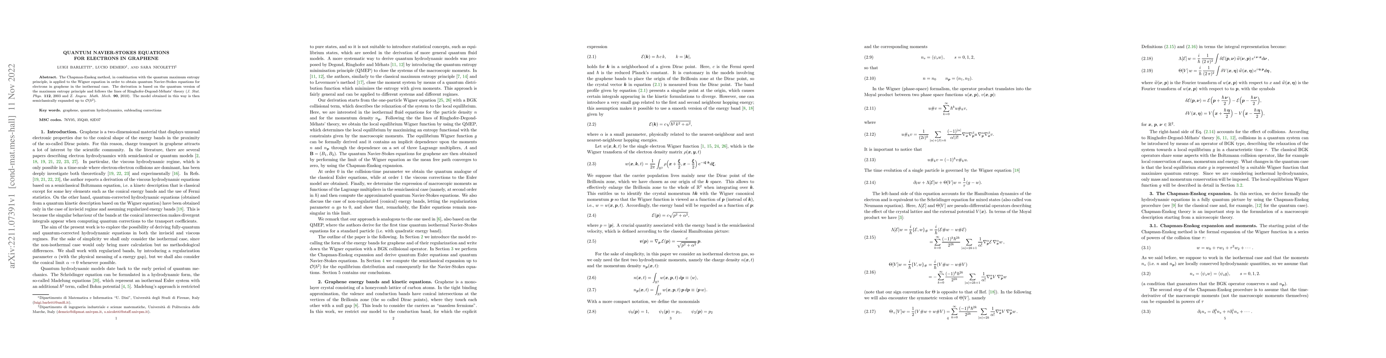Thumbnail for Quantum Navier-Stokes equations for electrons in graphene