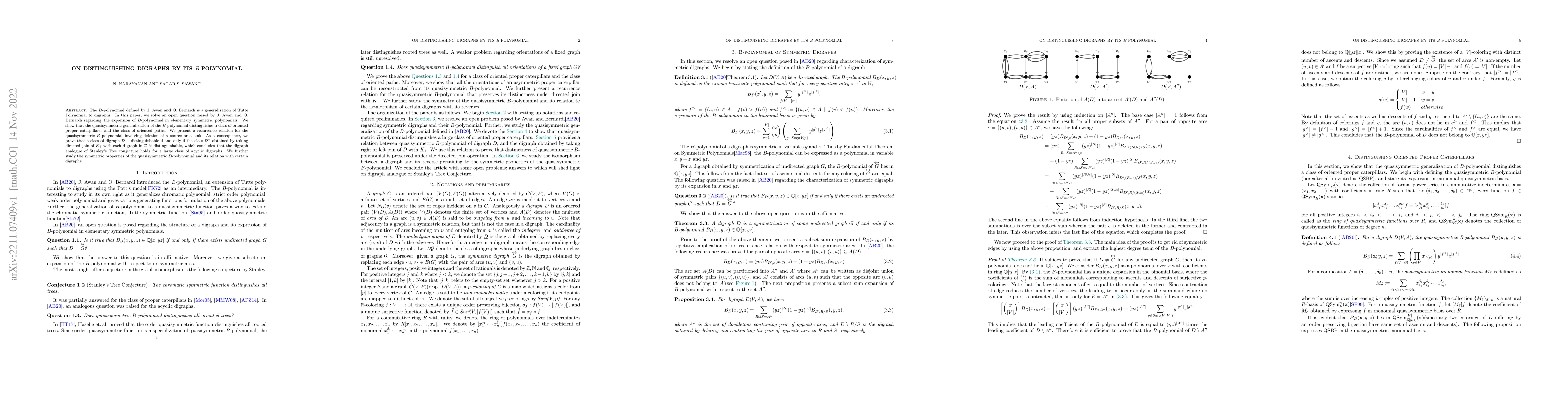 Thumbnail for On distinguishing digraphs by its quasisymmetric B-polynomial