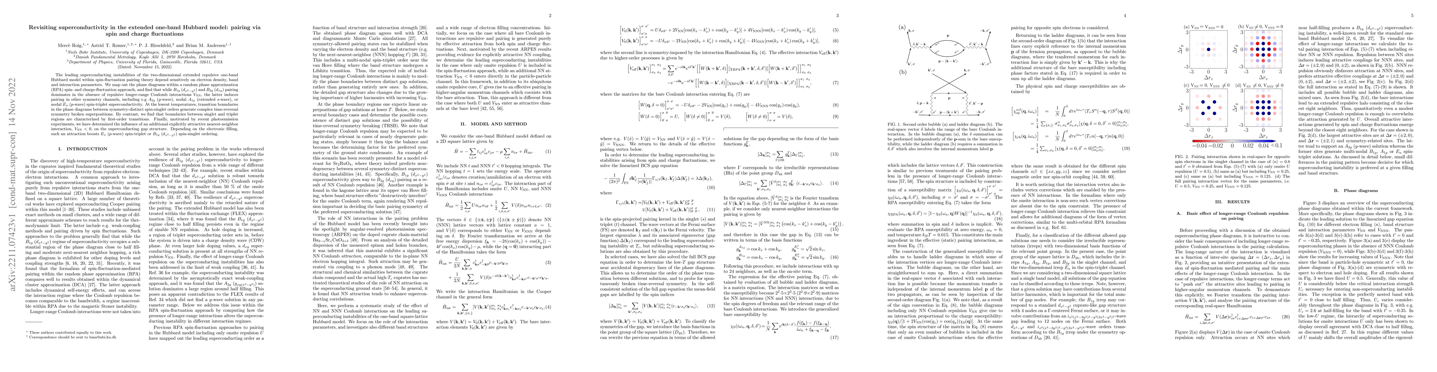 Thumbnail for Revisiting superconductivity in the extended one-band Hubbard model:
  pairing via spin and charge fluctuations