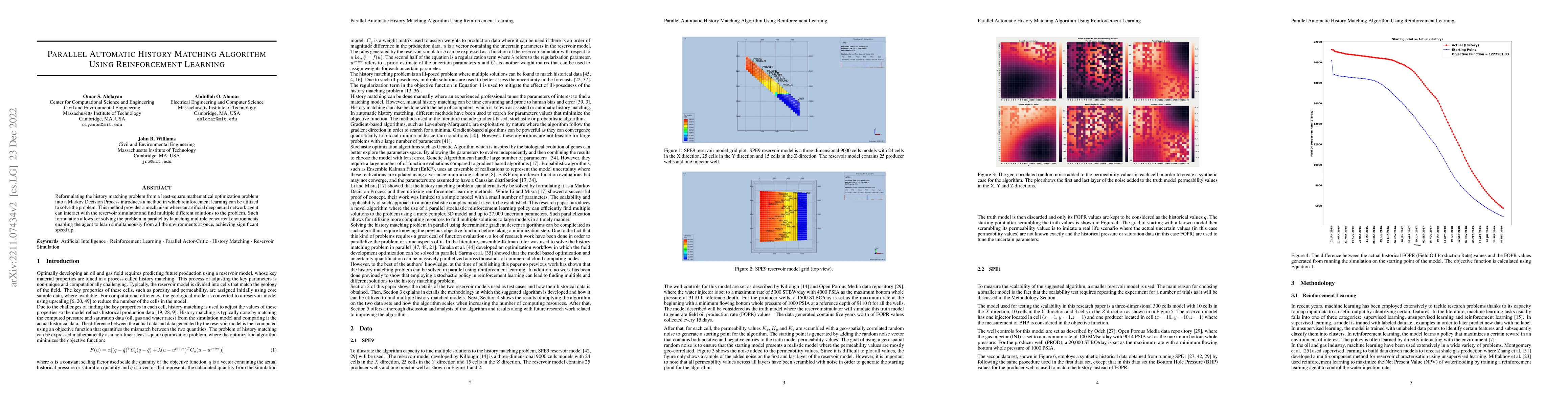 Thumbnail for Parallel Automatic History Matching Algorithm Using Reinforcement
  Learning