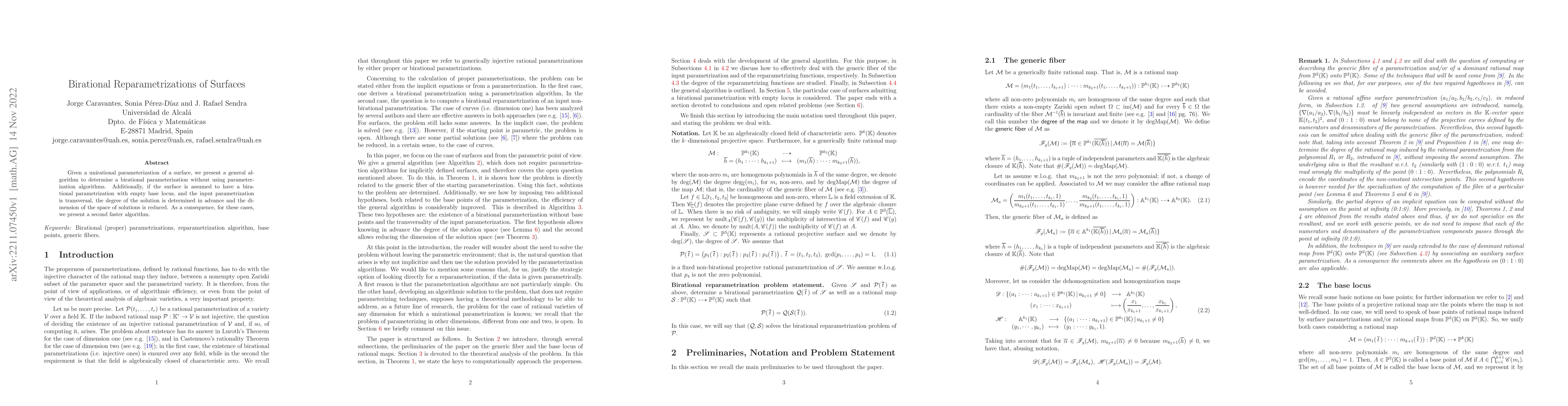 Thumbnail for Birational Reparametrizations of Surfaces