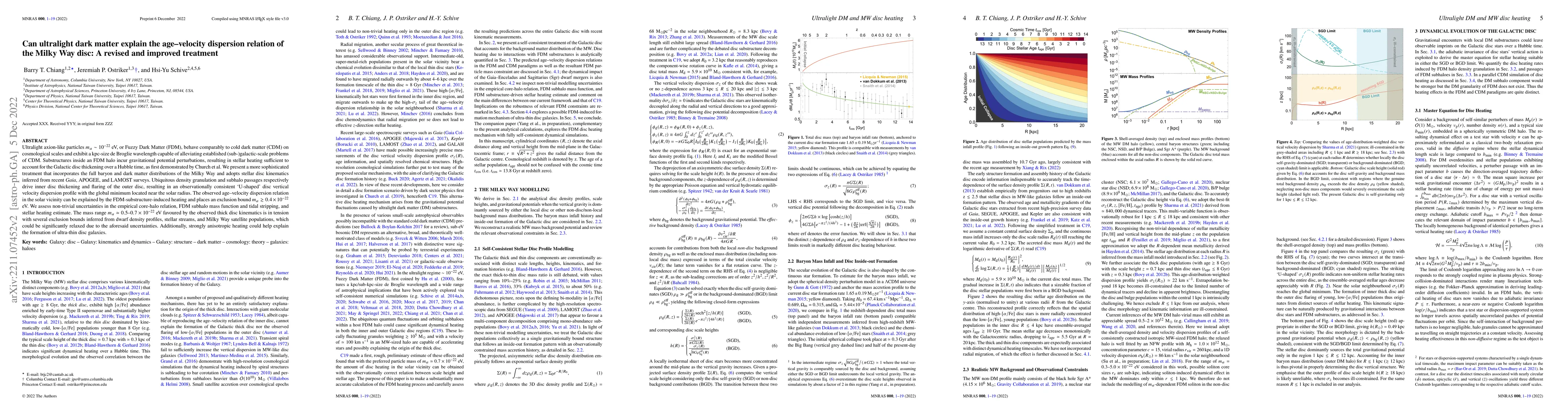 Thumbnail for Can ultralight dark matter explain the age-velocity dispersion relation
  of the Milky Way disc: A revised and improved treatment