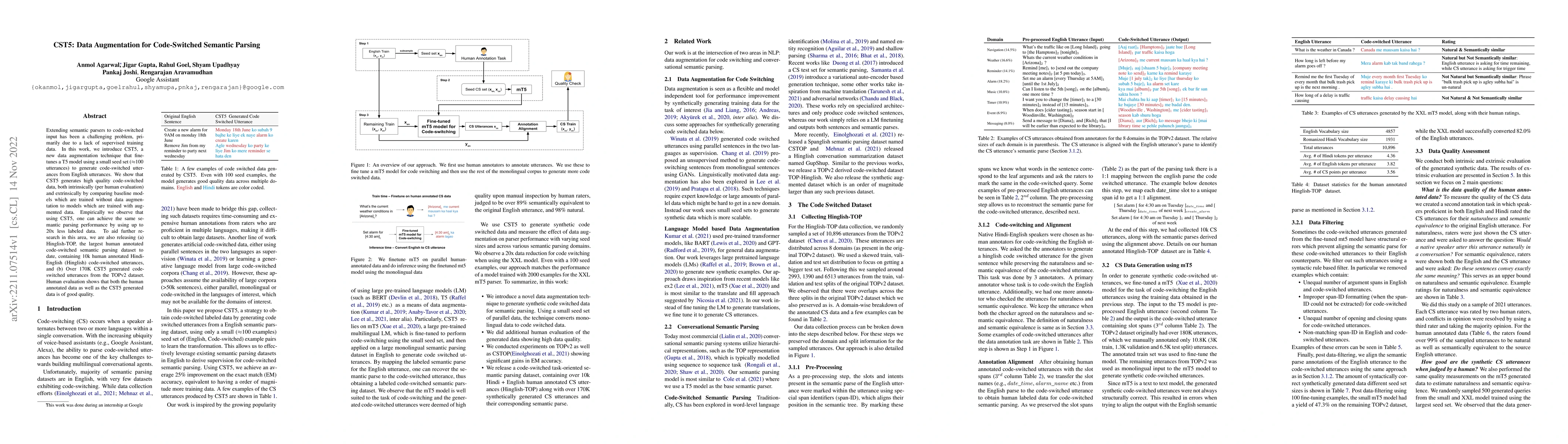Thumbnail for CST5: Data Augmentation for Code-Switched Semantic Parsing