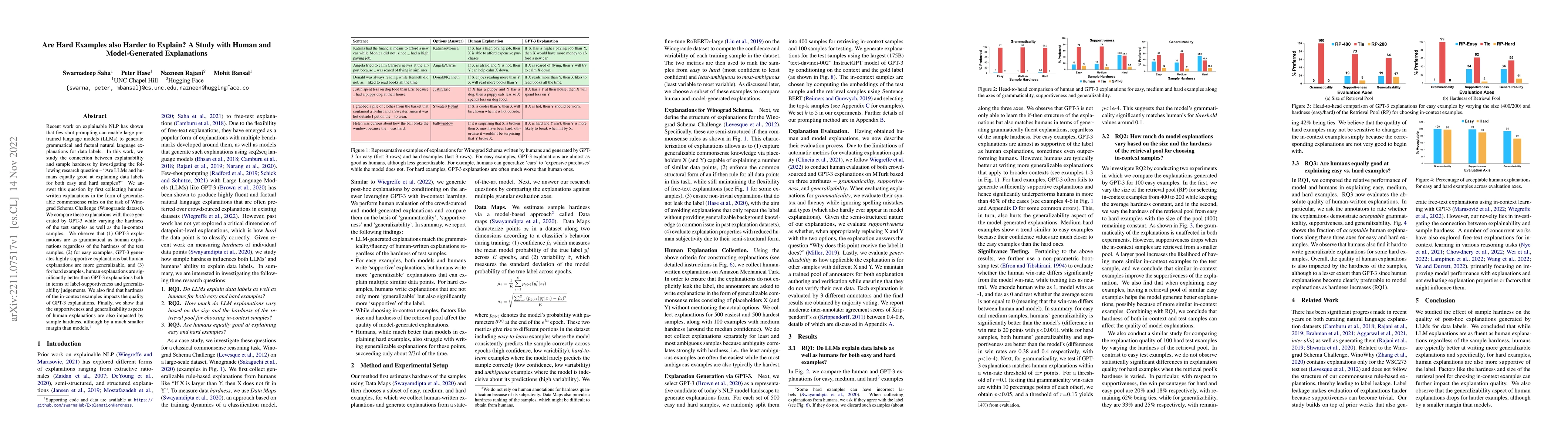 Thumbnail for Are Hard Examples also Harder to Explain? A Study with Human and
  Model-Generated Explanations