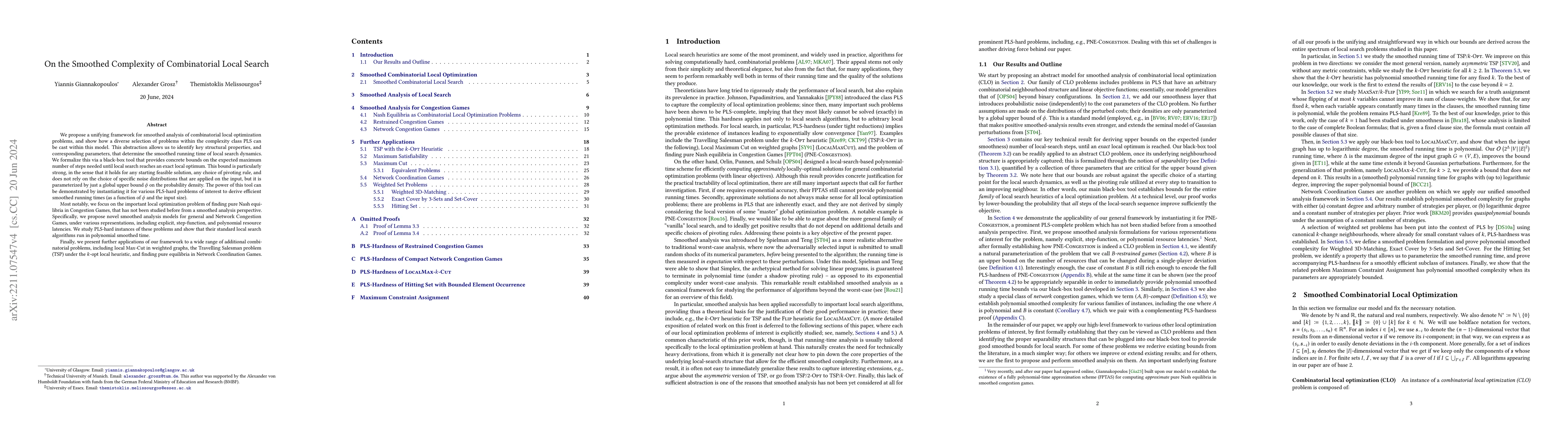 Thumbnail for On the Smoothed Complexity of Combinatorial Local Search
