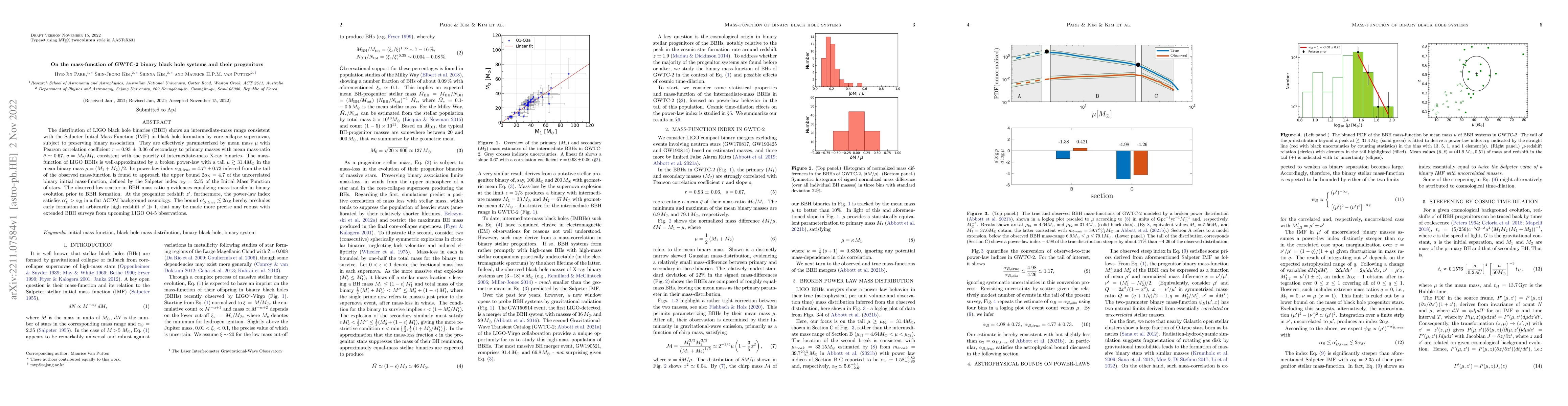 Thumbnail for On the mass-function of GWTC-2 binary black hole systems and their
  progenitors
