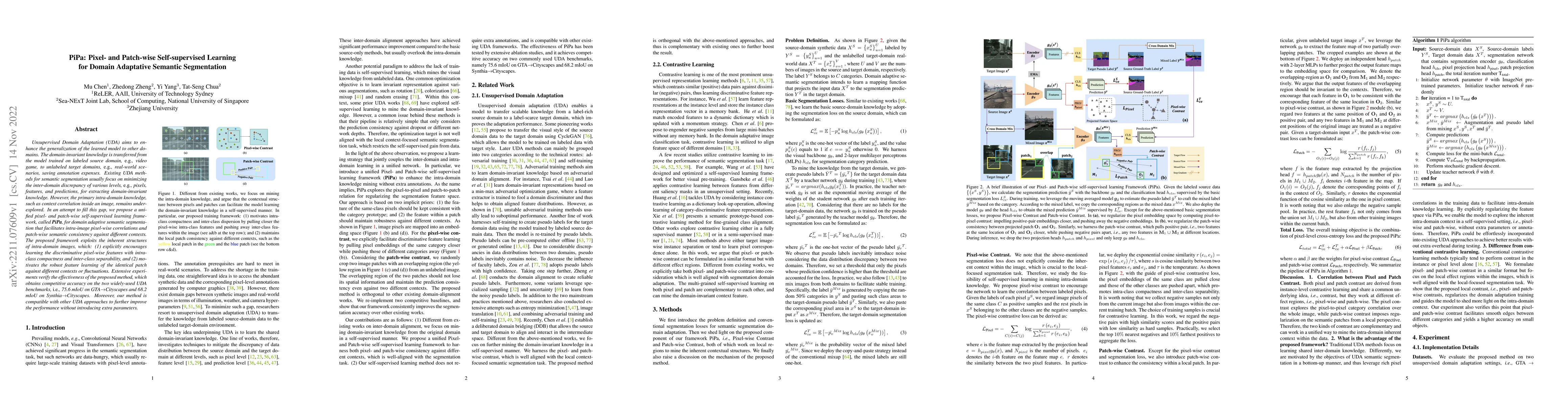 Thumbnail for PiPa: Pixel- and Patch-wise Self-supervised Learning for Domain
  Adaptative Semantic Segmentation