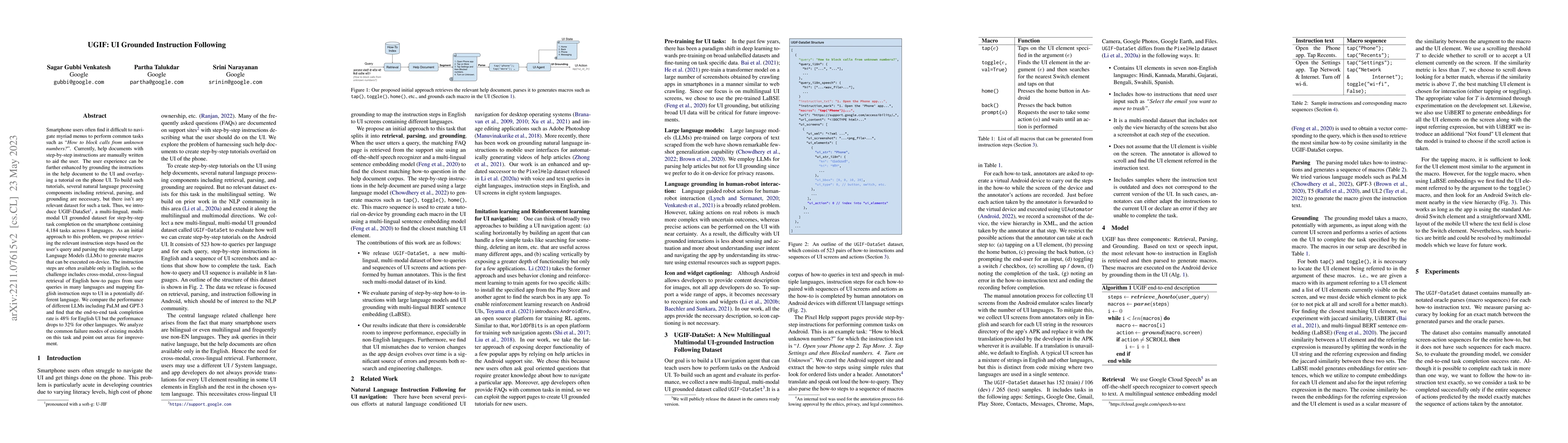 Thumbnail for UGIF: UI Grounded Instruction Following