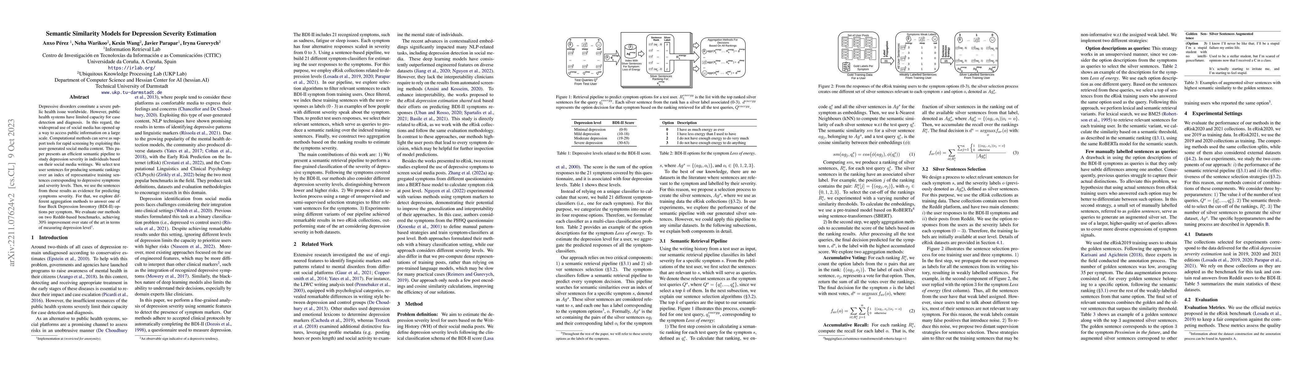 Thumbnail for Semantic Similarity Models for Depression Severity Estimation