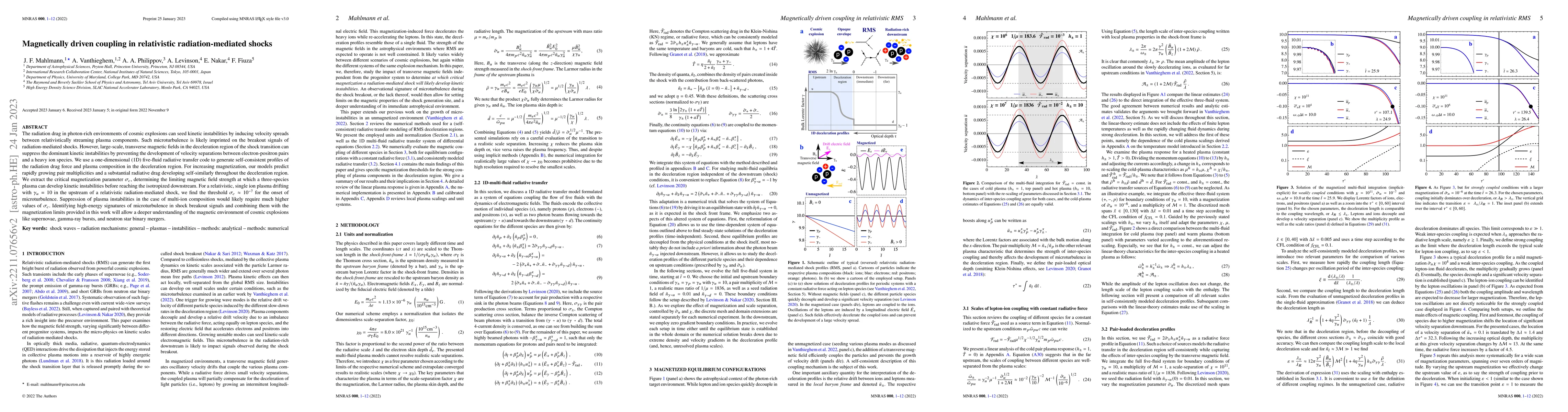 Thumbnail for Magnetically driven coupling in relativistic radiation-mediated shocks